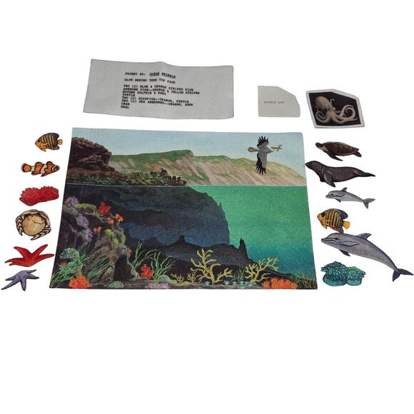 Unfinished Fabric Quiet Flannel Board Activity Book Animal Habitats Farm 125+ - Picture 9 of 12